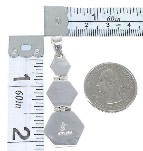 Opal And Turqouise Southwest Sterling Silver Pendant CX47248